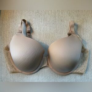 Spanx Pillow Cup Bra Women’s 34D Lace Underwire Full Coverage Nude Color